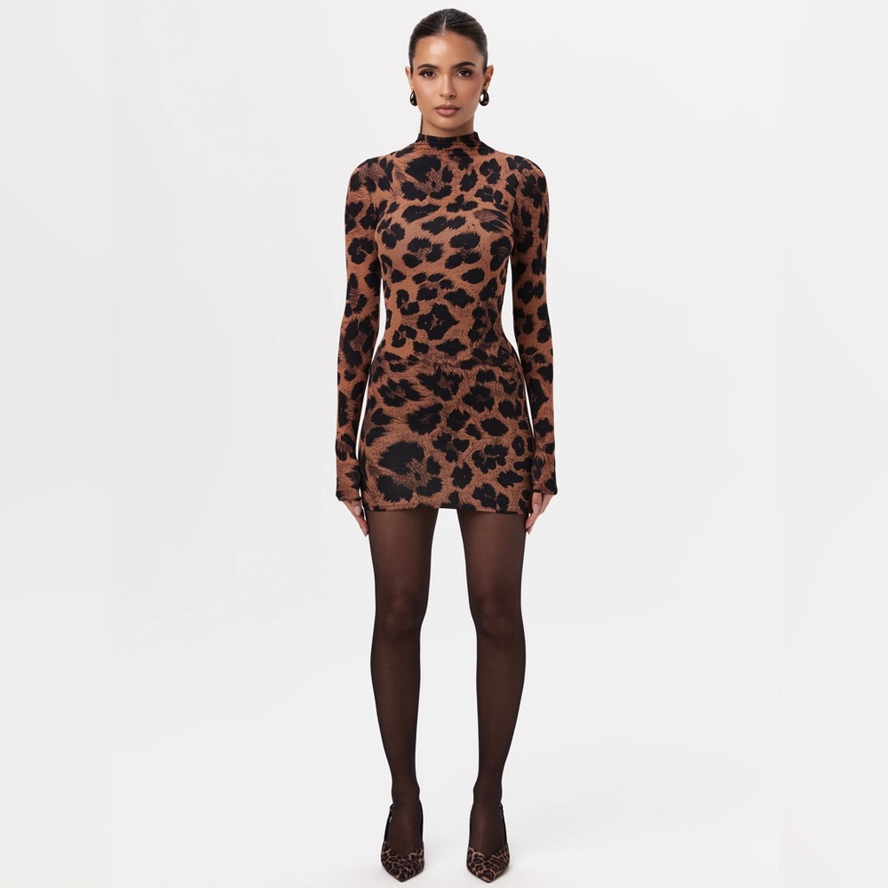 Leopard Mini Dress. In good condition no stains or damage. Very stretchy. - Picture 2 of 16
